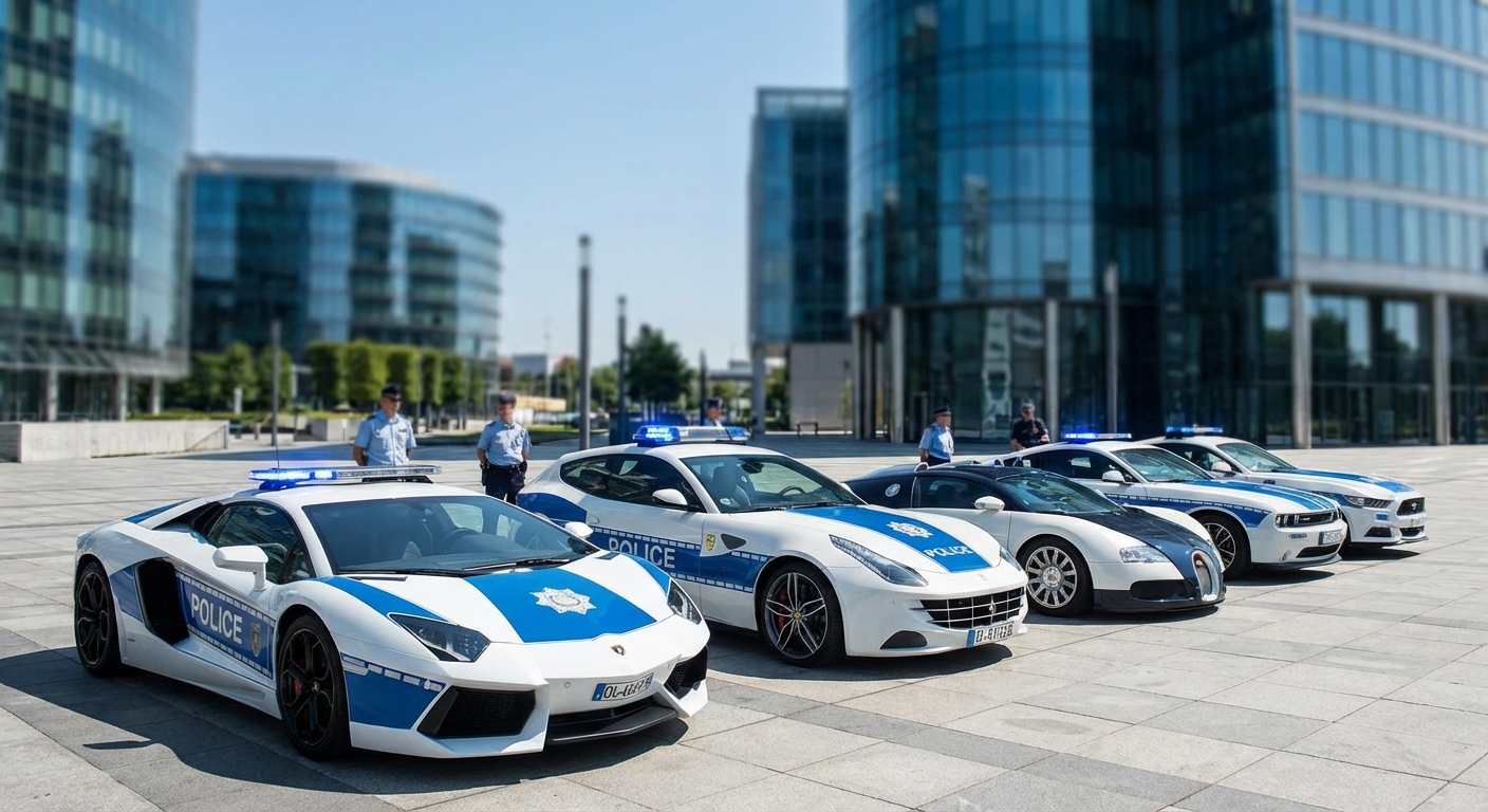 Véhicules de police haute performance, Lamborghini et Ferrari utilisés par les forces de l'ordre