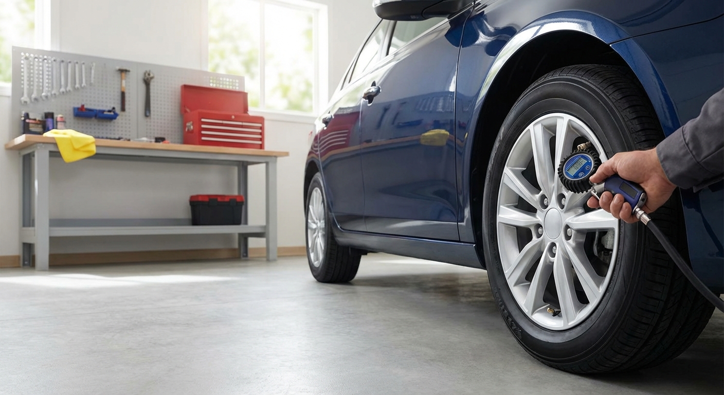 Contrôle technique automobile en cours avec un mécanicien inspectant un véhicule