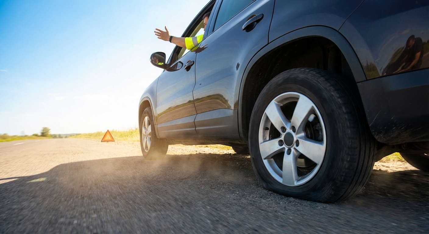 Comment rouler avec un pneu crevé ?