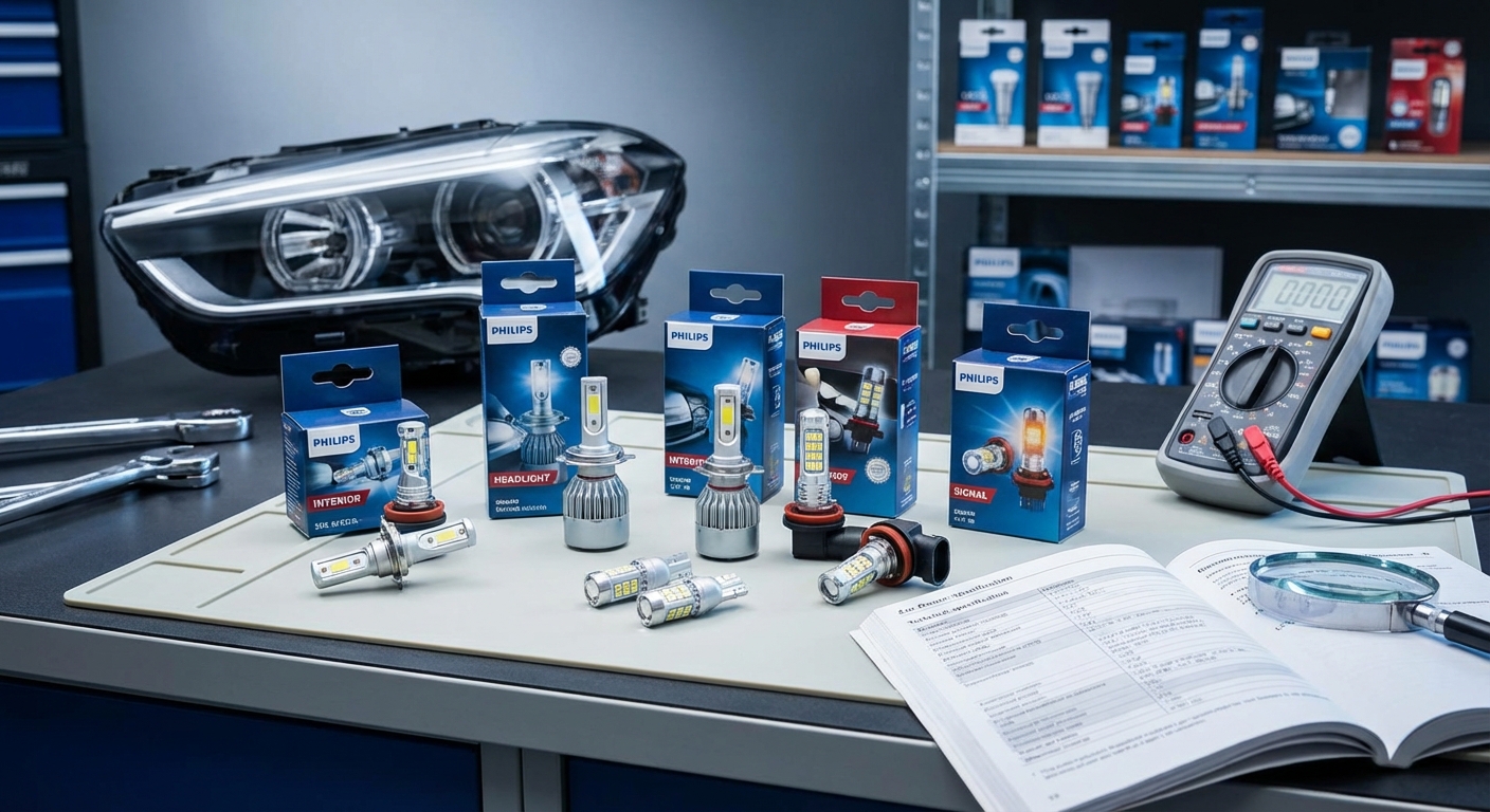 Différents types d'ampoules LED automobile présentant leurs caractéristiques techniques et esthétiques