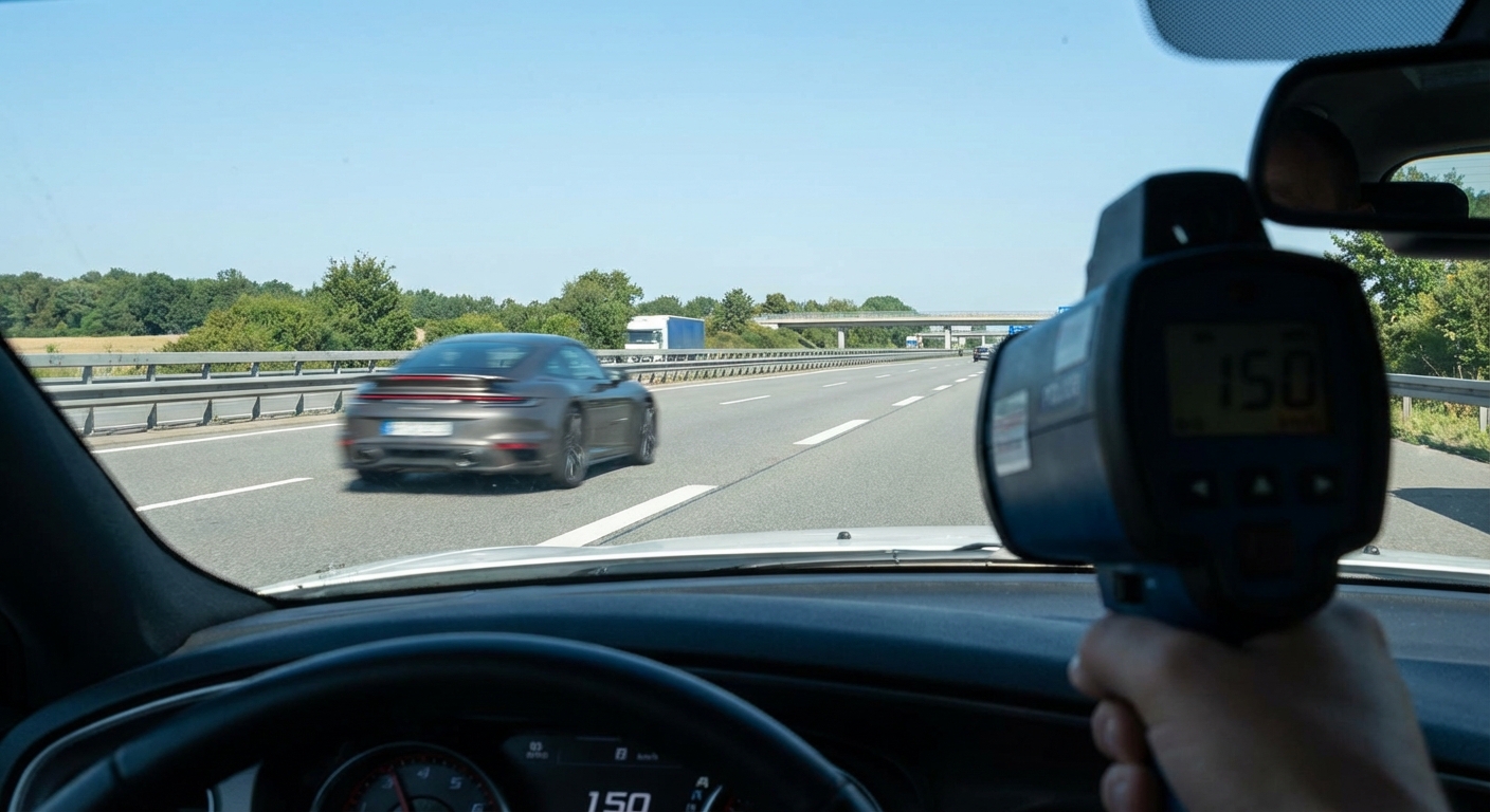 Jeune conducteur au volant respectant les limitations de vitesse